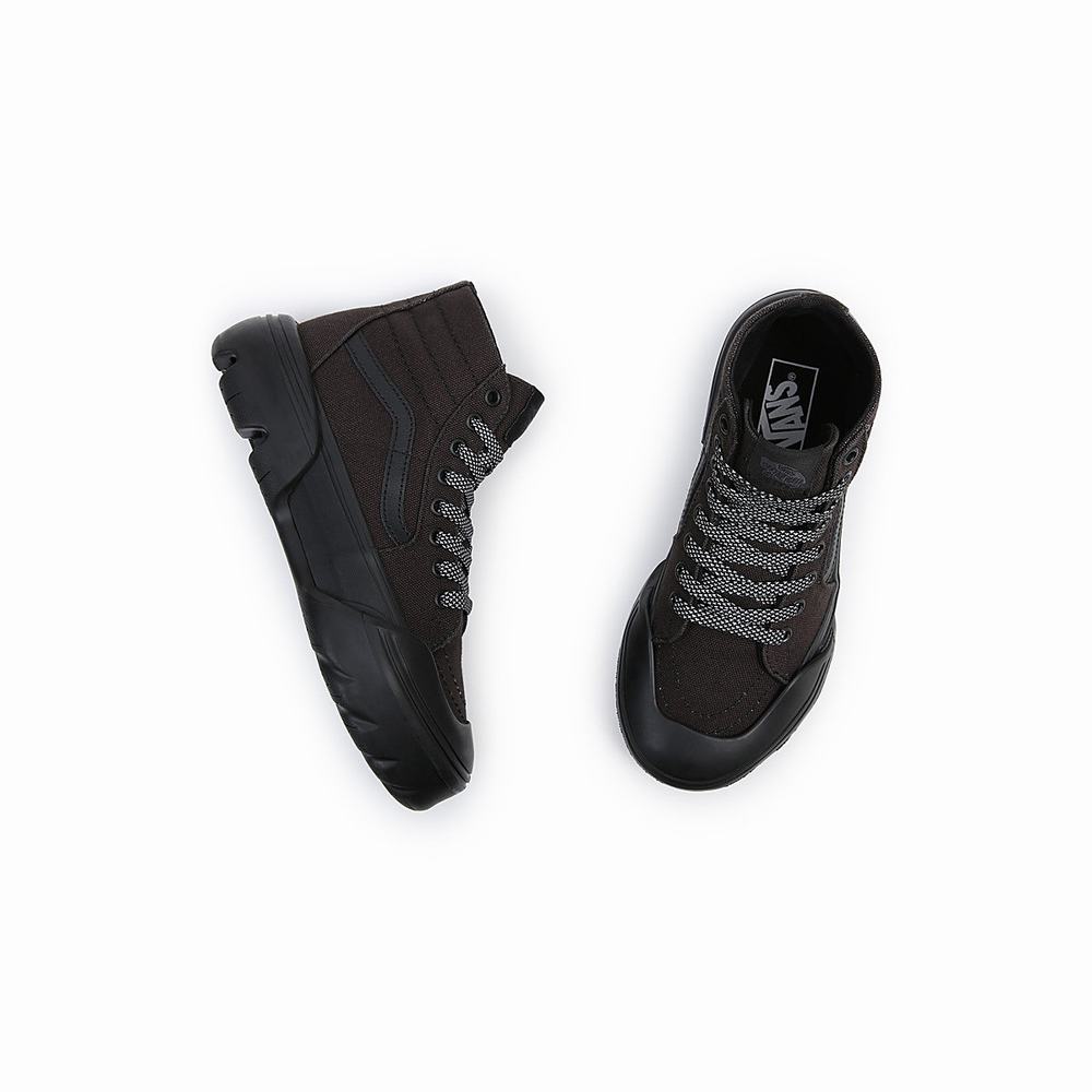 Women's Vans Sk8-Hi Tapered Modular Sneakers Black | USA56741