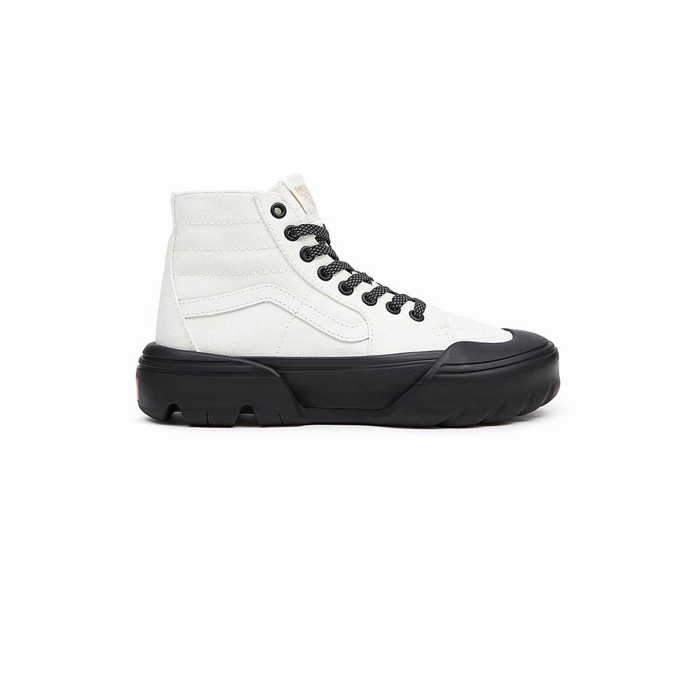 Women's Vans Sk8-Hi Tapered Modular Sneakers White | USA96702