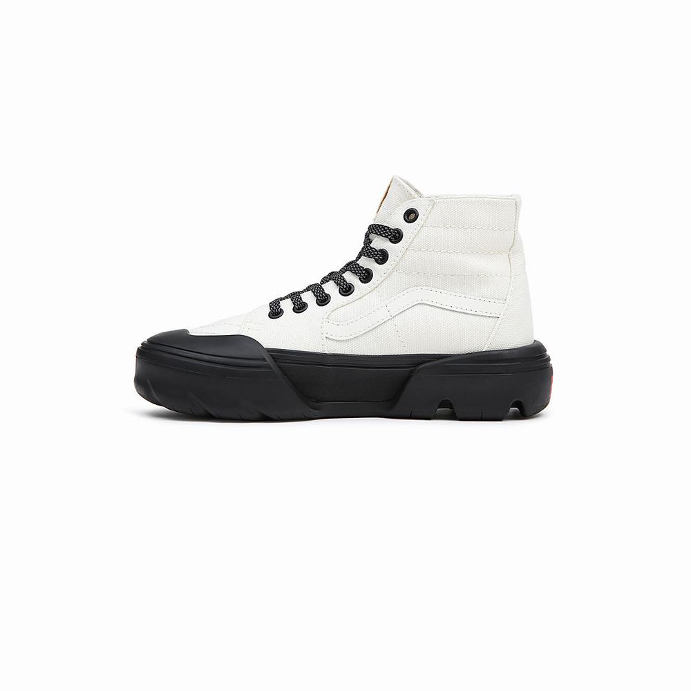 Women's Vans Sk8-Hi Tapered Modular Sneakers White | USA96702