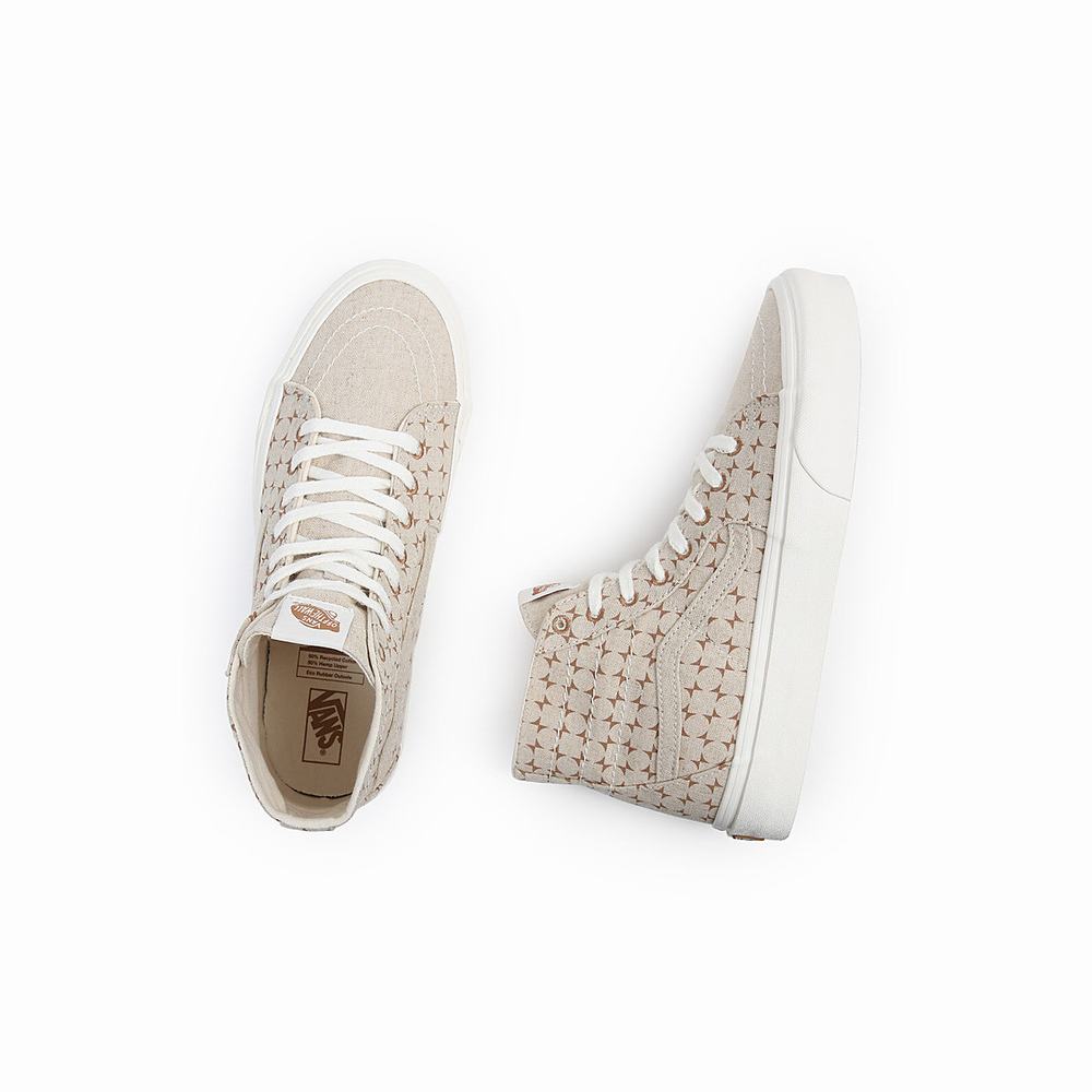 Women's Vans Sk8-Hi Tapered Sneakers Beige | USA61245