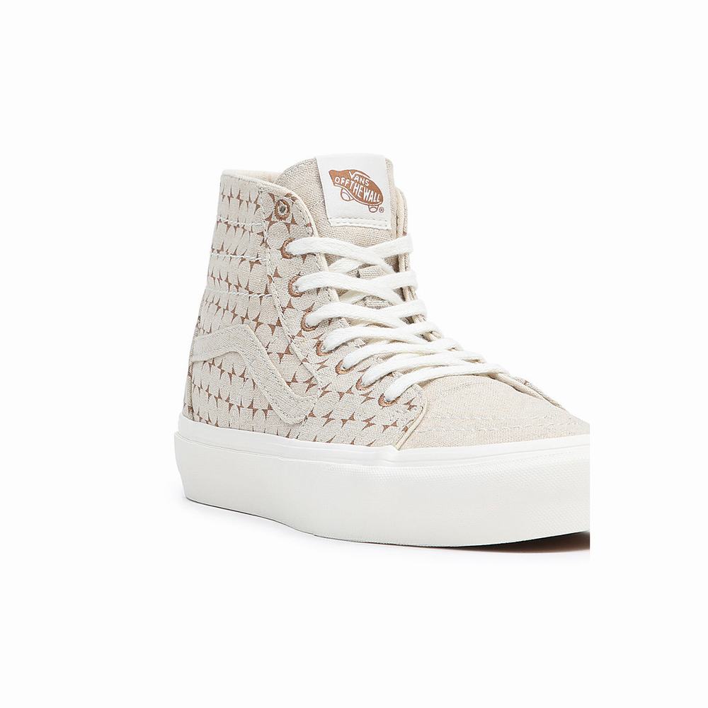 Women's Vans Sk8-Hi Tapered Sneakers Beige | USA61245