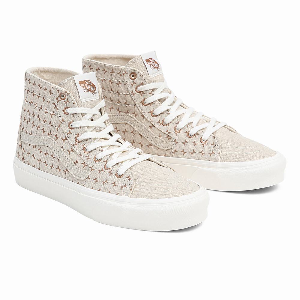 Women\'s Vans Sk8-Hi Tapered Sneakers Beige | USA61245