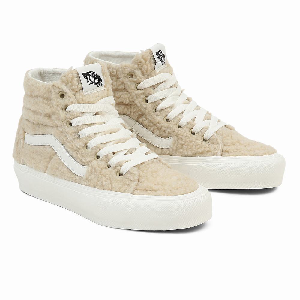 Women\'s Vans Sk8-Hi Tapered Sneakers Beige | USA90512