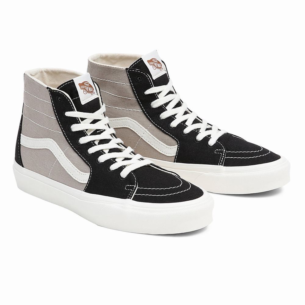 Women\'s Vans Sk8-Hi Tapered Sneakers Black / Grey | USA07491