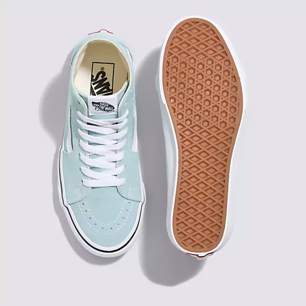 Women's Vans Sk8-Hi Tapered Sneakers Blue | USA03529