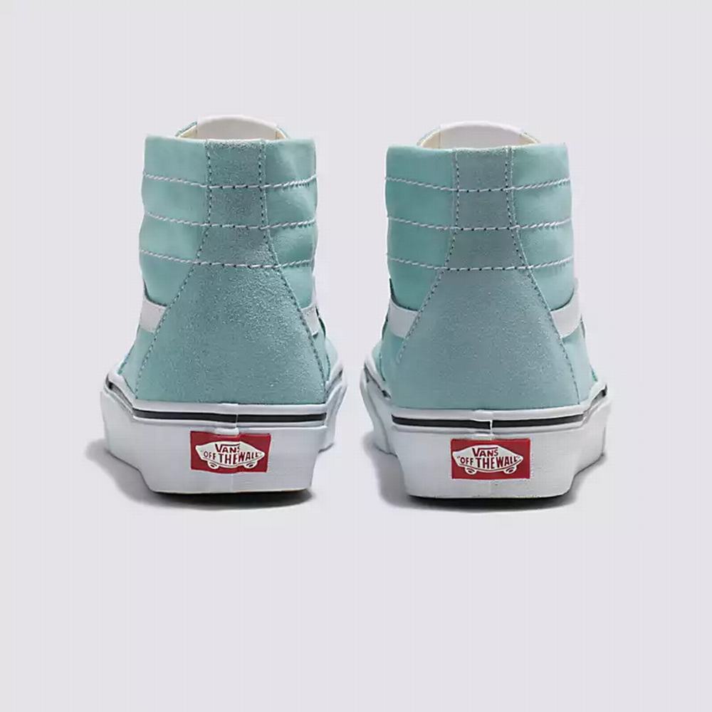 Women's Vans Sk8-Hi Tapered Sneakers Blue | USA03529