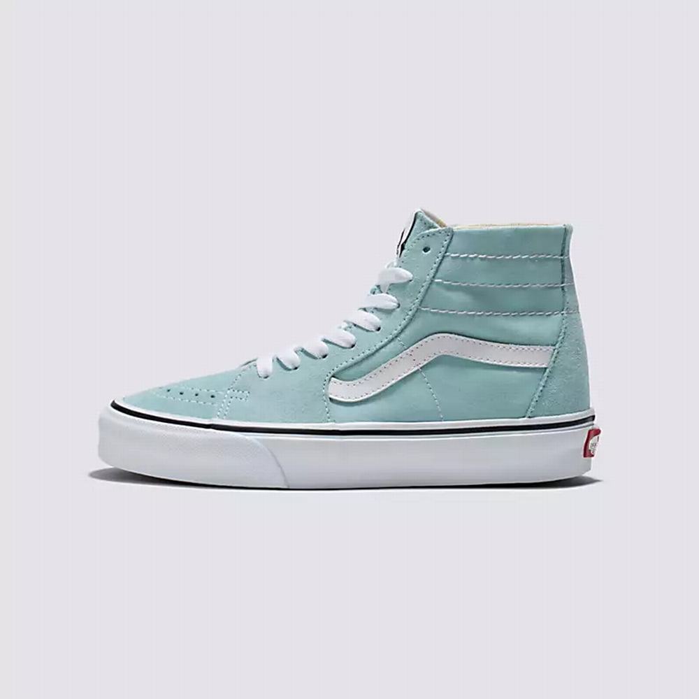 Women\'s Vans Sk8-Hi Tapered Sneakers Blue | USA03529