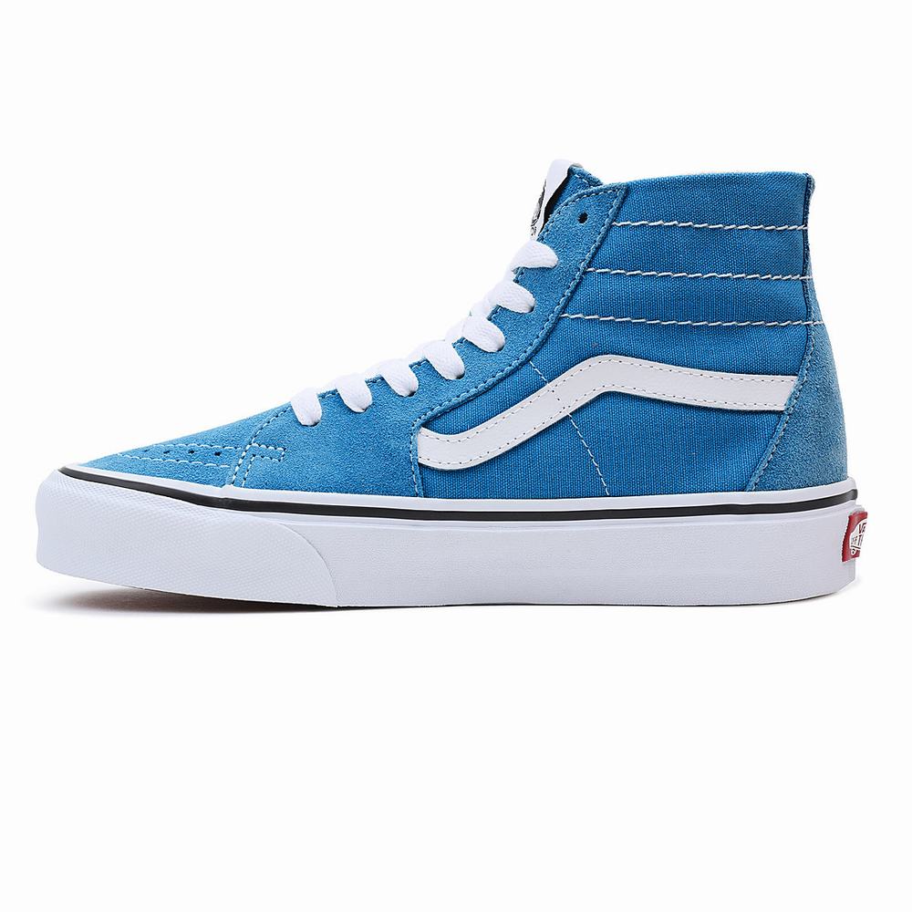 Women's Vans Sk8-Hi Tapered Sneakers Blue | USA58174