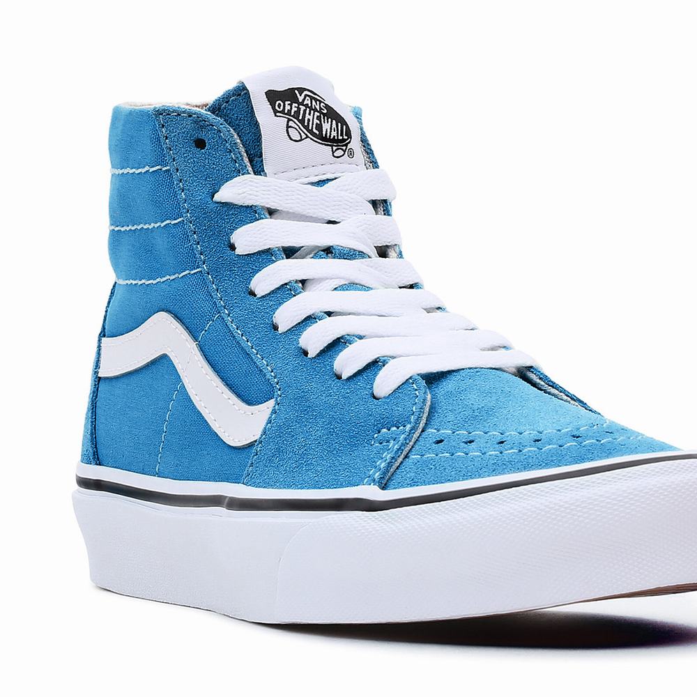 Women's Vans Sk8-Hi Tapered Sneakers Blue | USA58174