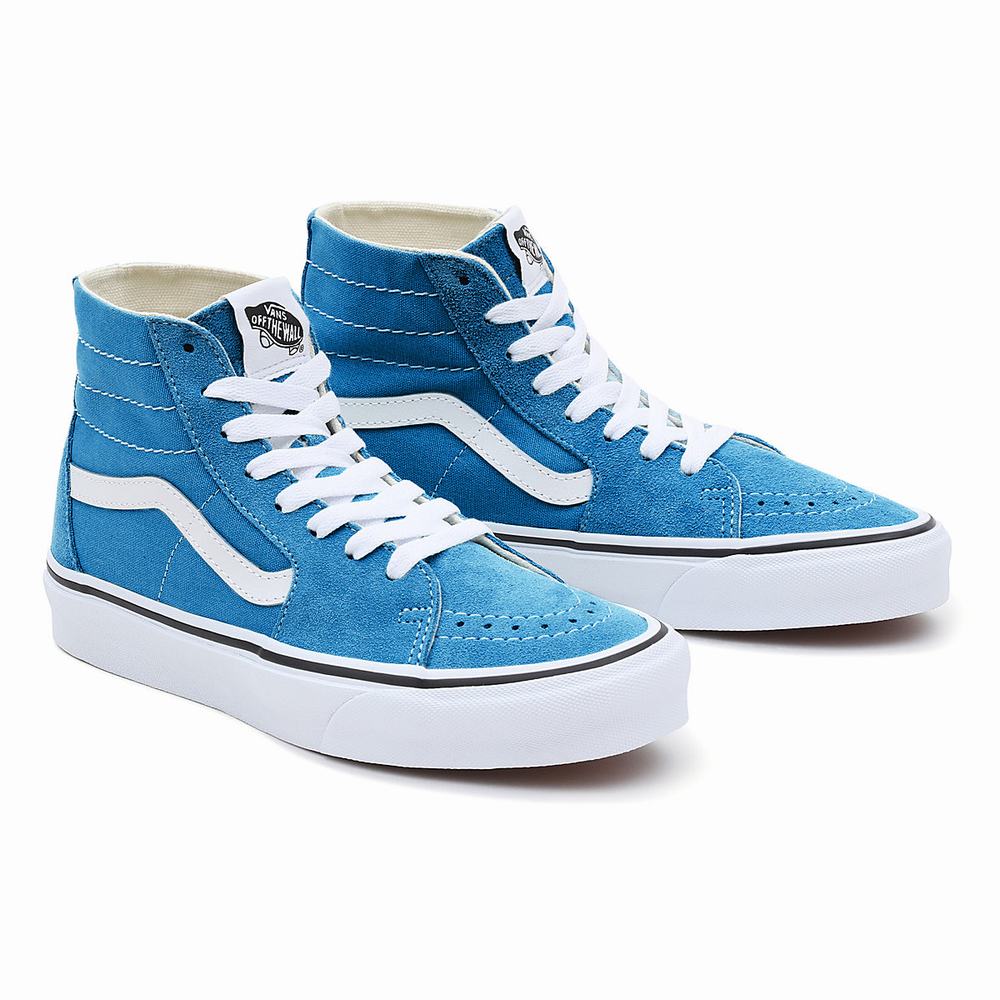 Women\'s Vans Sk8-Hi Tapered Sneakers Blue | USA58174