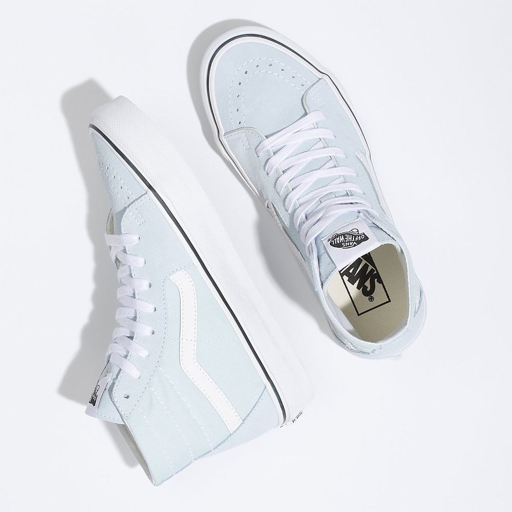 Women's Vans Sk8-Hi Tapered Sneakers Blue | USA71902