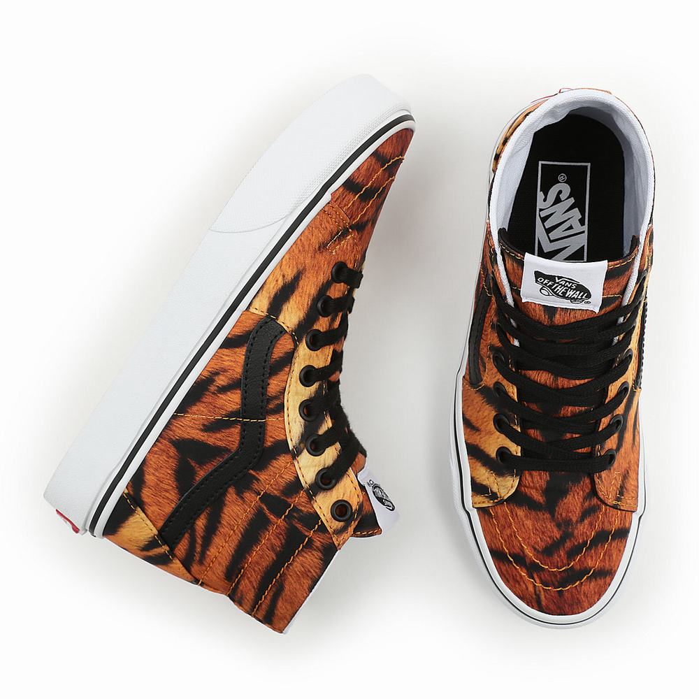 Women's Vans Sk8-Hi Tapered Sneakers Orange | USA07428