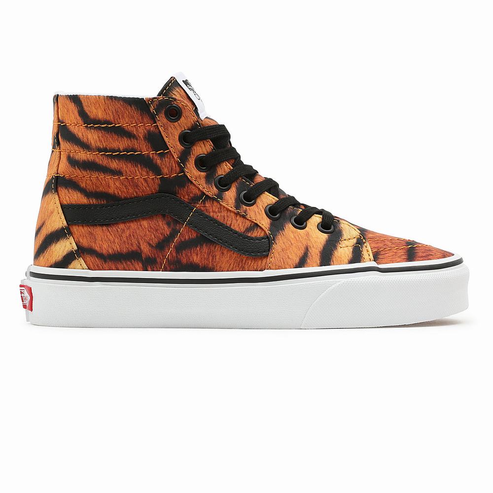 Women's Vans Sk8-Hi Tapered Sneakers Orange | USA07428