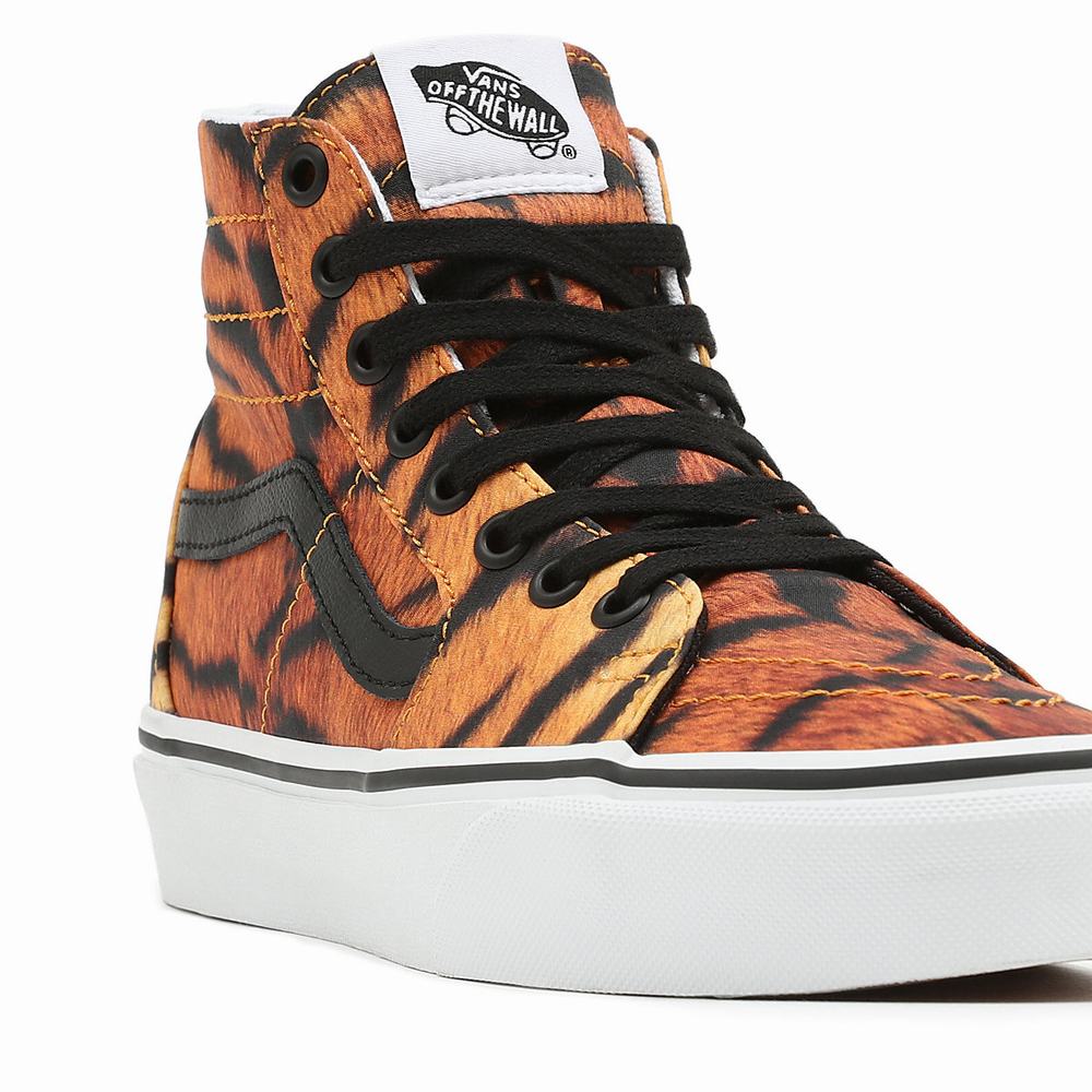 Women's Vans Sk8-Hi Tapered Sneakers Orange | USA07428