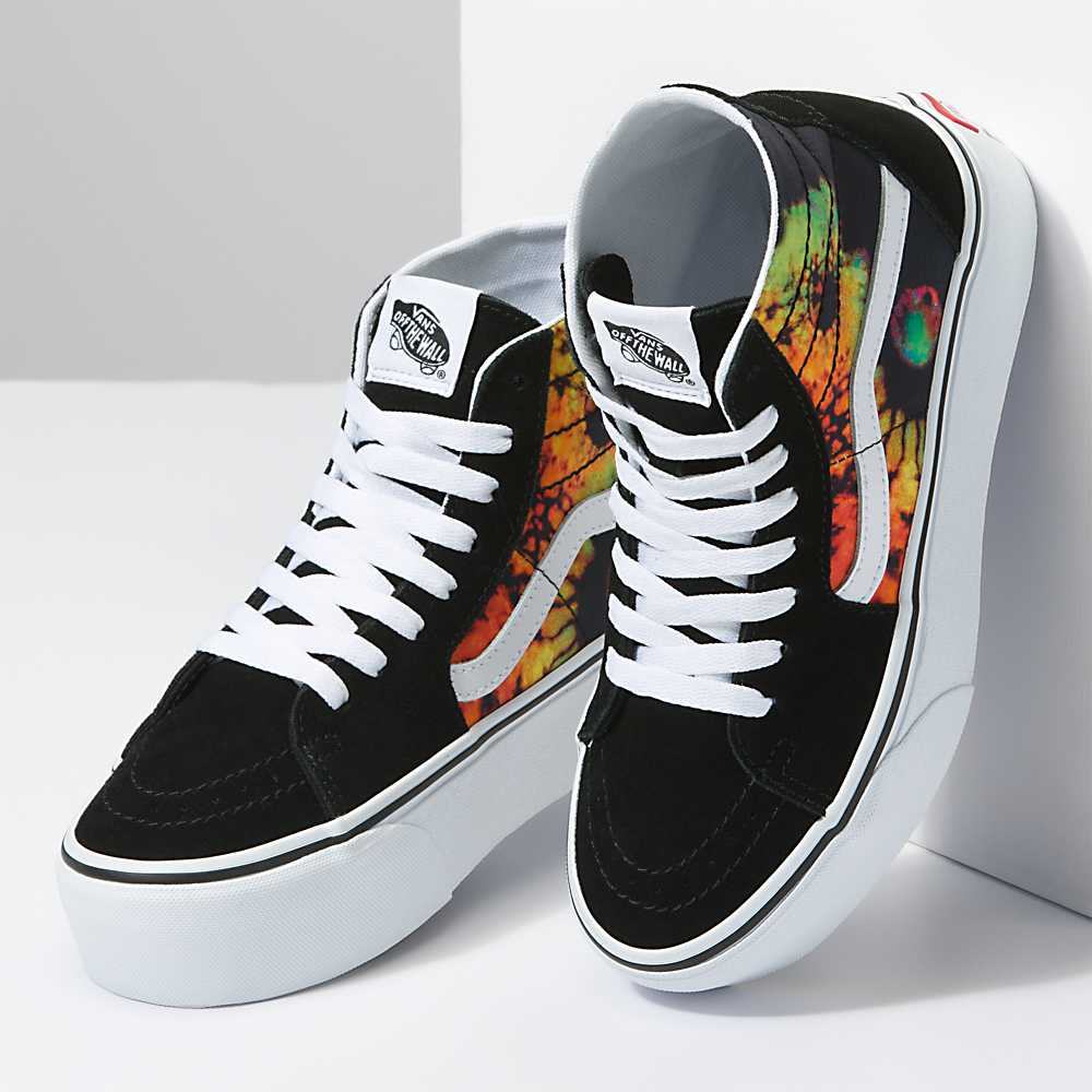 Women's Vans Sk8-Hi Tapered Stackform Sneakers Black / Multicolor | USA90864