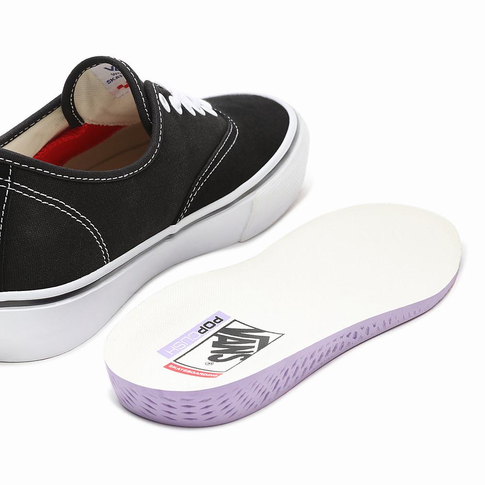 Women's Vans Skate Authentic Sneakers Black | USA25637