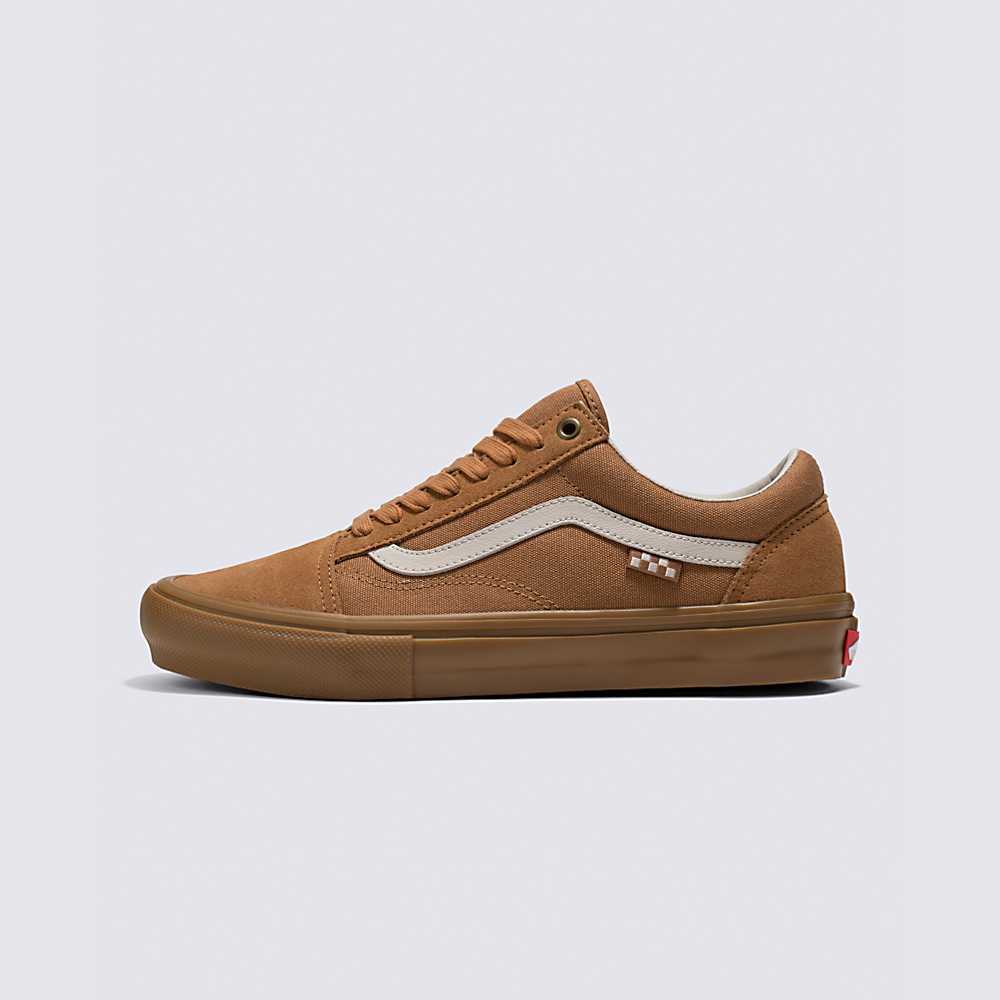 Women\'s Vans Skate Old Skool Skate Shoes Light Brown | USA58361