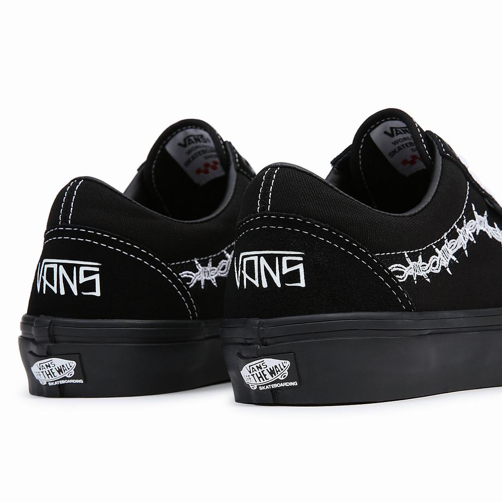 Women's Vans Skate Old Skool Sneakers Black | USA18062