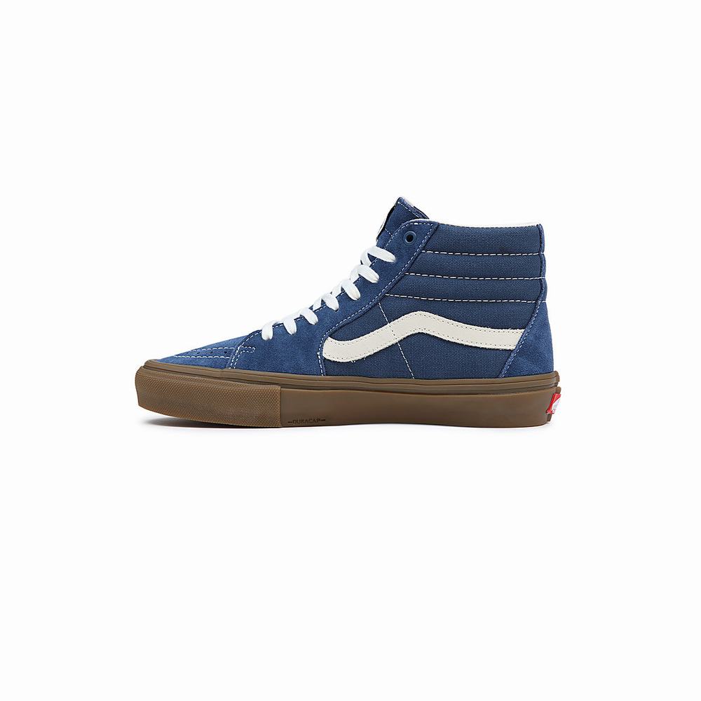 Women's Vans Skate Sk8-Hi Sneakers Blue | USA68932