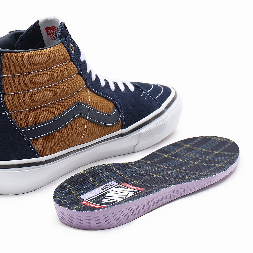 Women's Vans Skate Sk8-Hi Sneakers Brown | USA26374