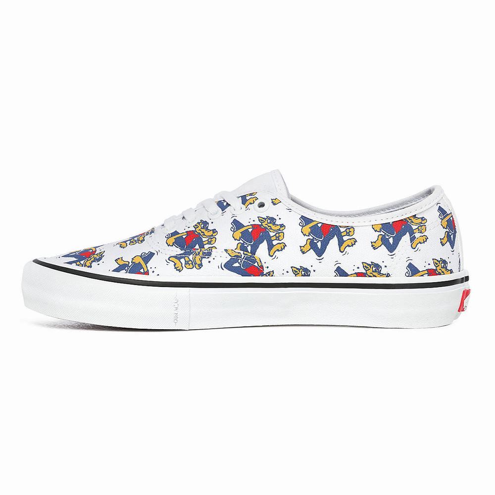 Women's Vans Skate Wolf Authentic Pro Sneakers White | USA67428