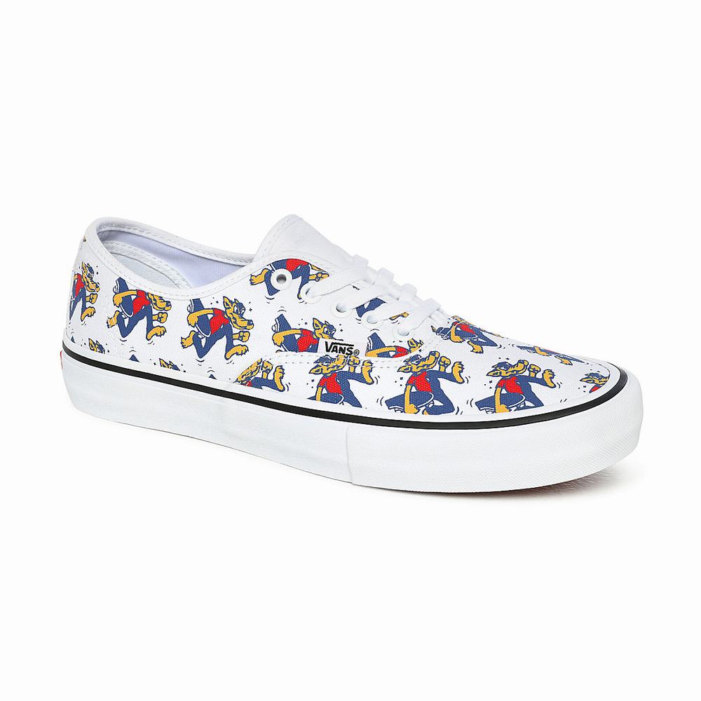 Women's Vans Skate Wolf Authentic Pro Sneakers White | USA67428