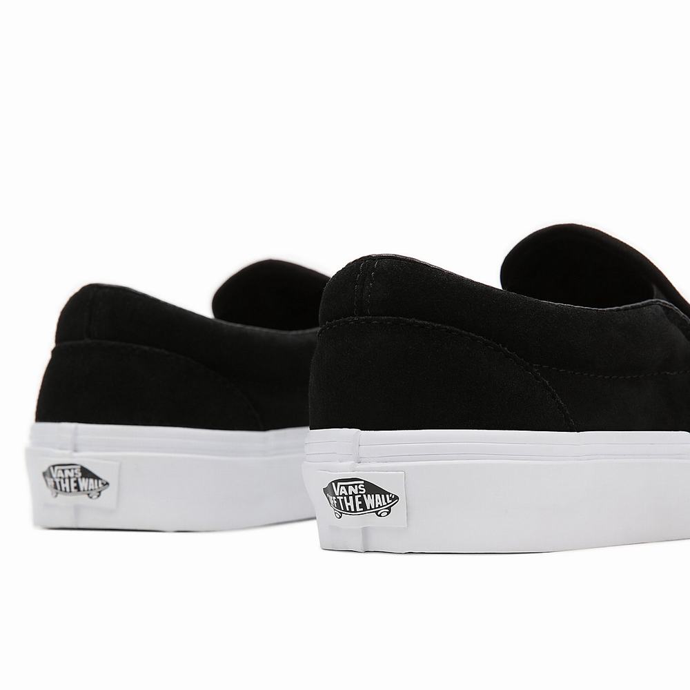 Women's Vans Soft Suede Classic Slip On Shoes Black | USA91260