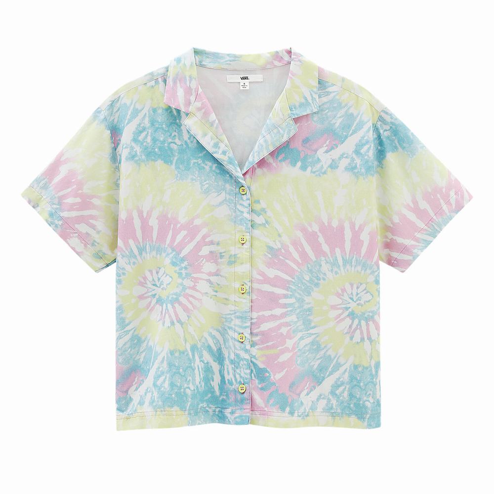 Women's Vans Spiraling Shirts Pink | USA07139