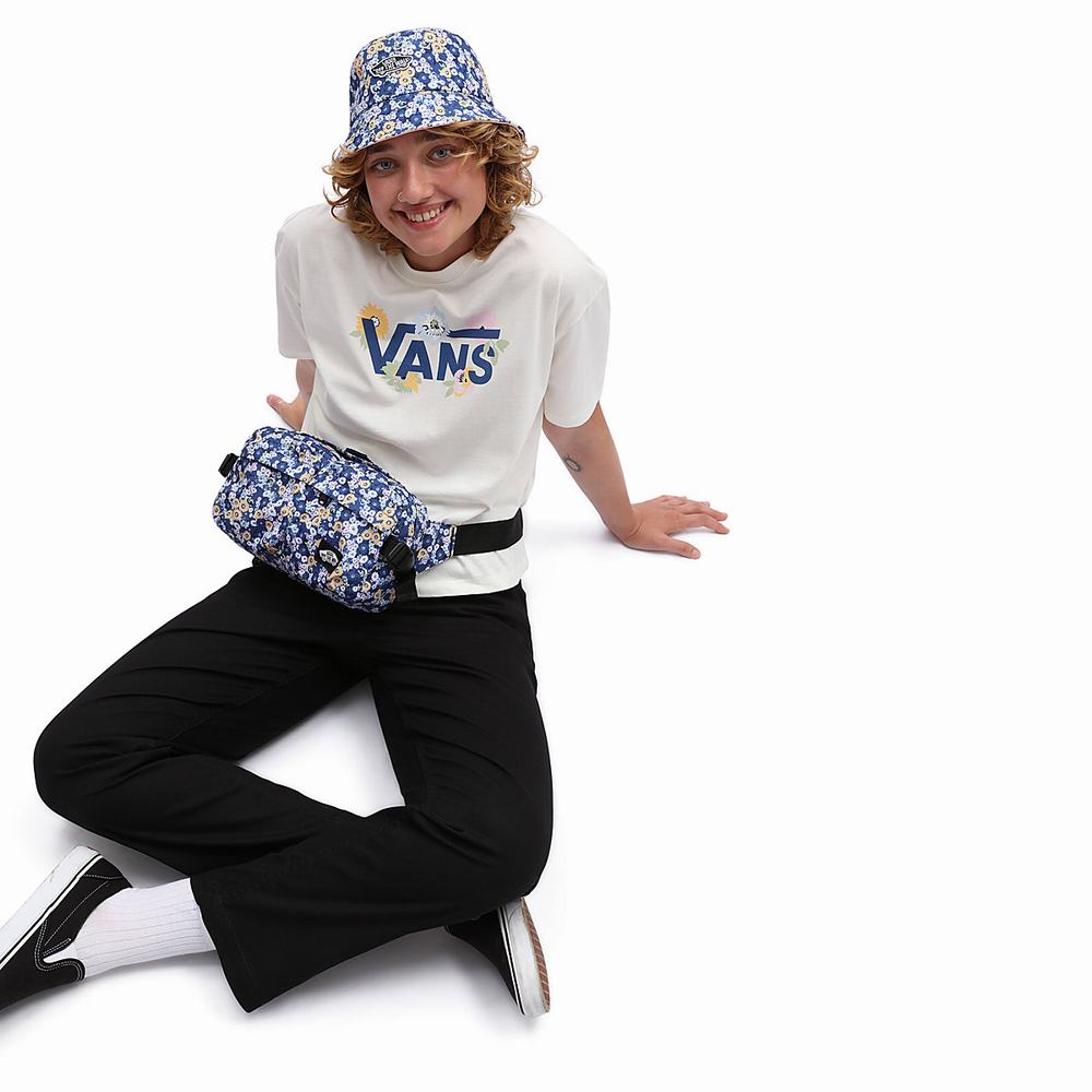 Women's Vans Steppin Up Waist Pack Bags Blue | USA06189