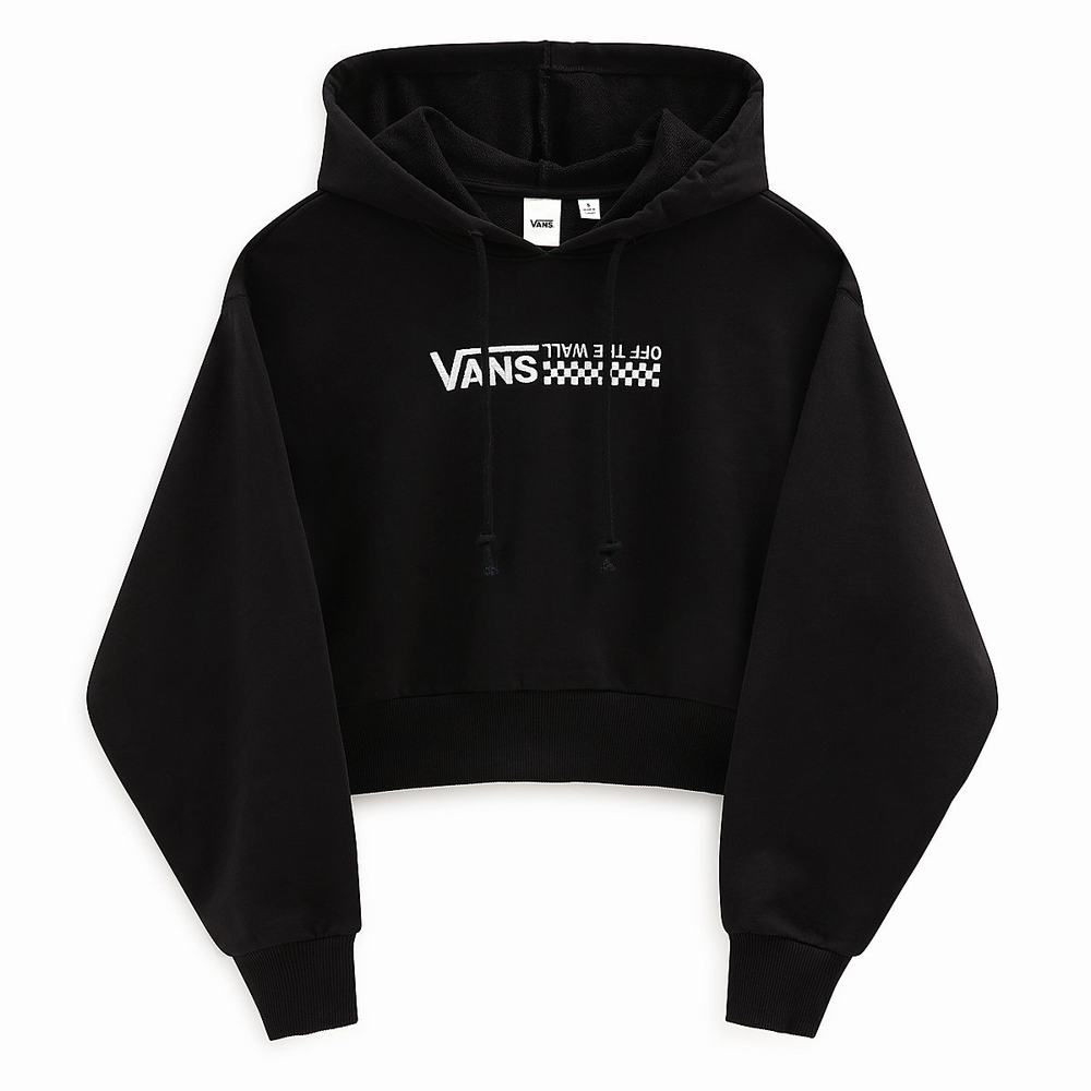 Women\'s Vans Strait Out Turvy Hoodie Black | USA69302