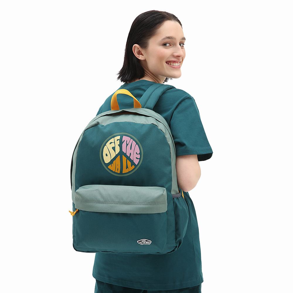 Women's Vans Street Sport Realm Backpacks Green | USA29807