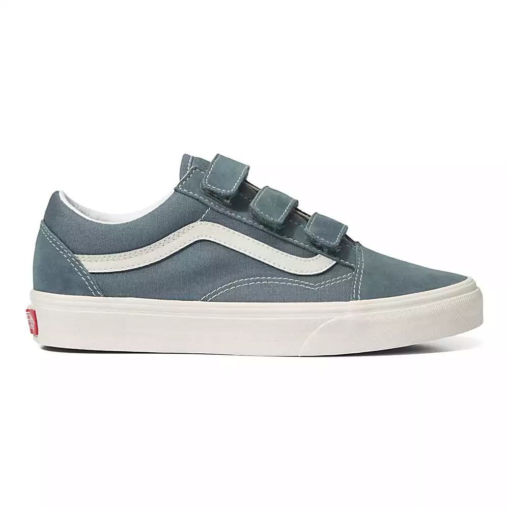 Women's Vans Suede Canvas Old Skool V Sneakers Blue | USA91405