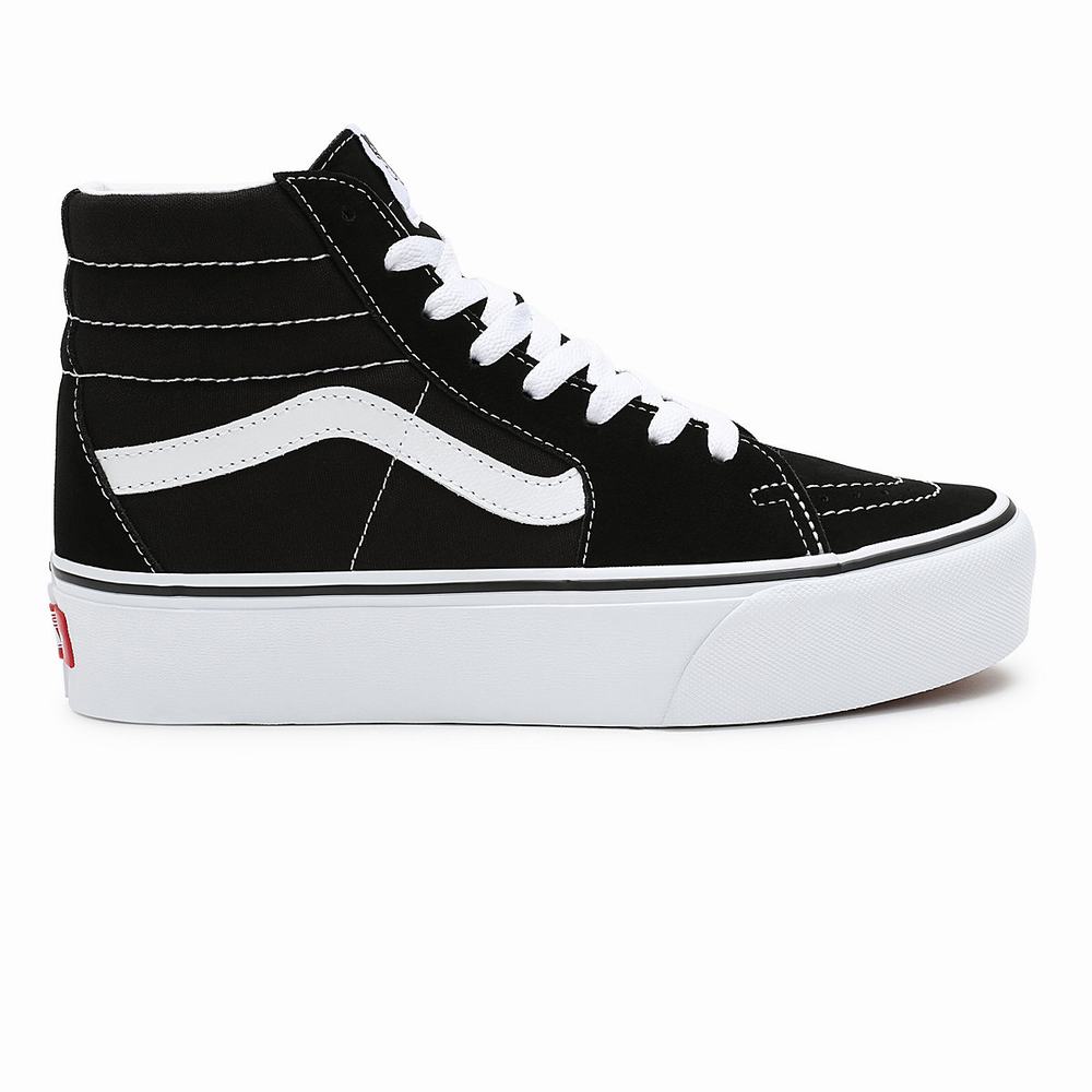 Women's Vans Suede Sk8-Hi Platform 2.0 Platform Shoes Black | USA45086