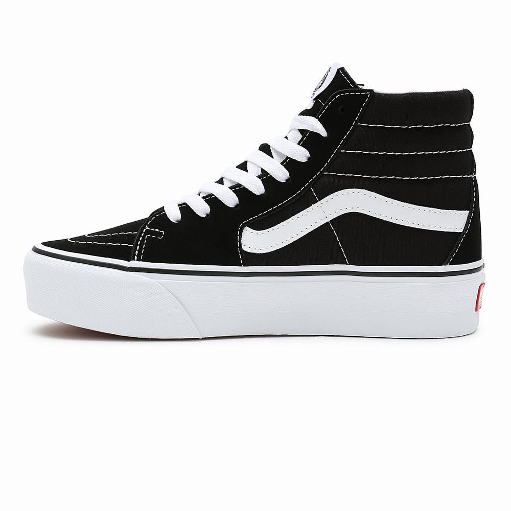 Women's Vans Suede Sk8-Hi Platform 2.0 Platform Shoes Black | USA45086