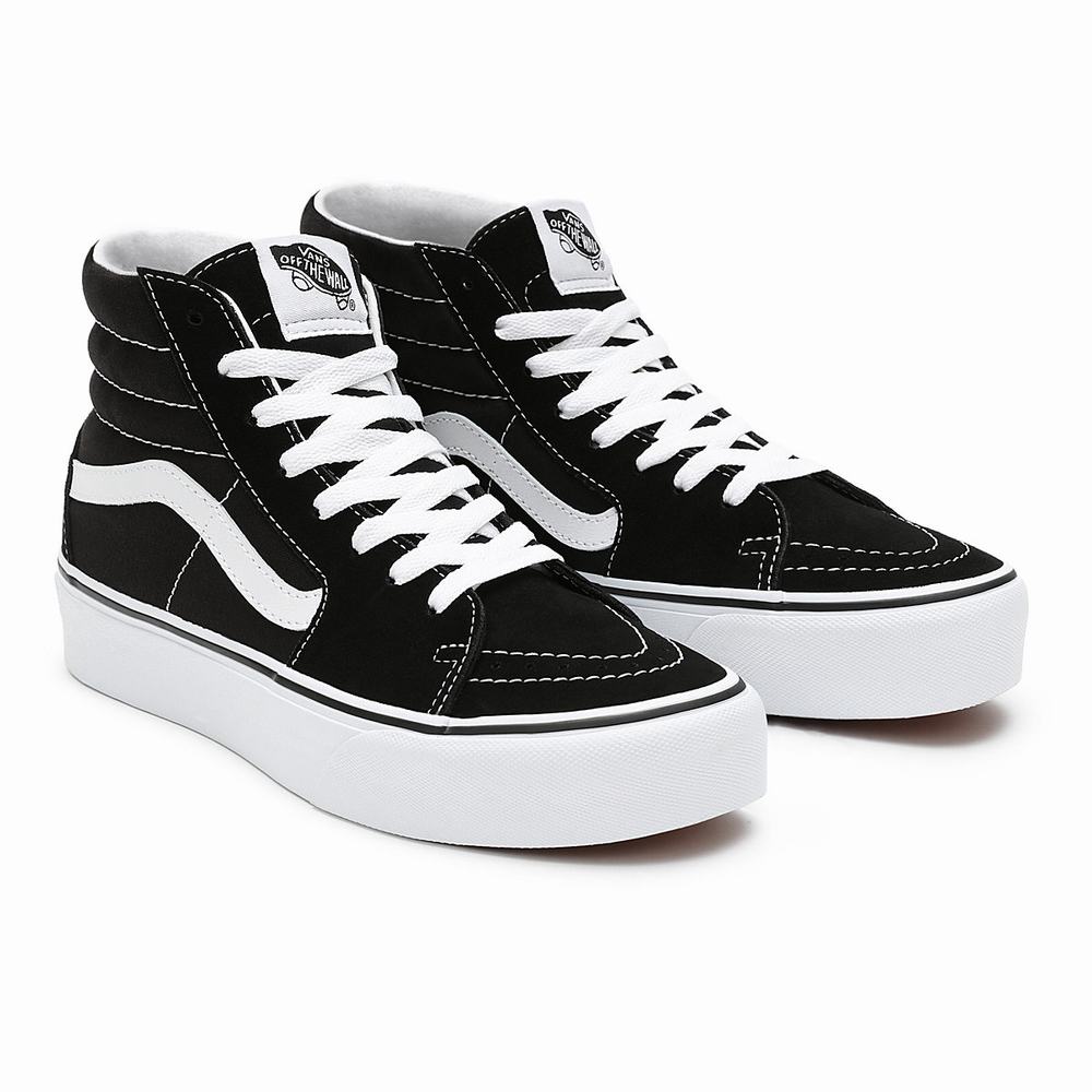 Women\'s Vans Suede Sk8-Hi Platform 2.0 Platform Shoes Black | USA45086