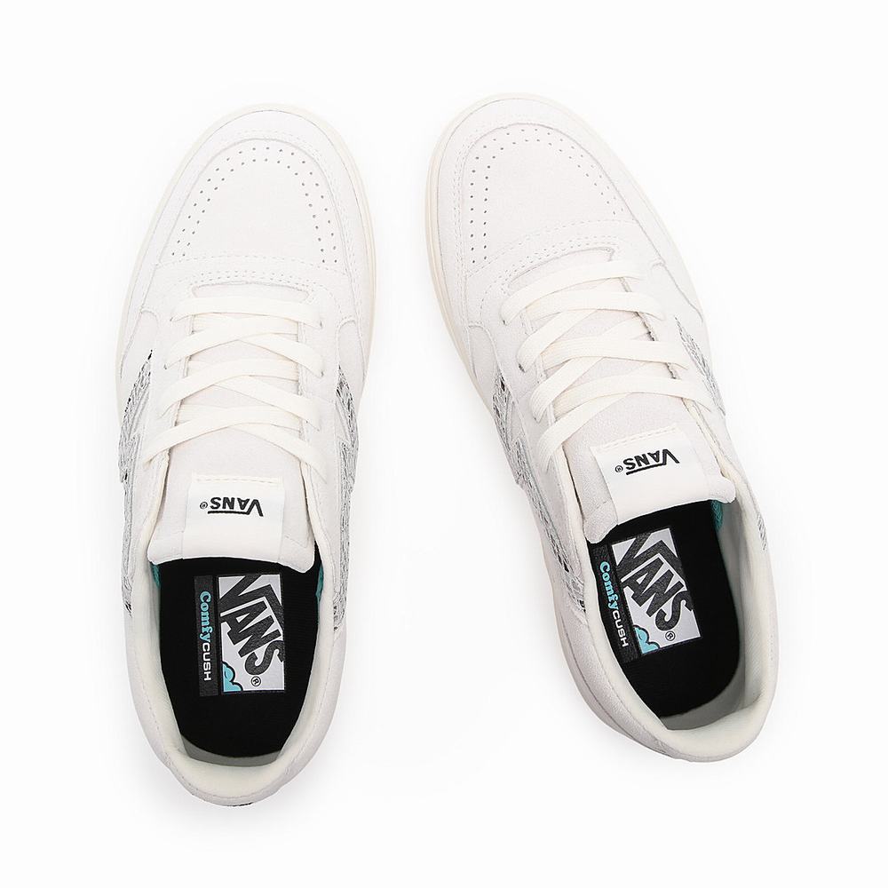 Women's Vans Suede/Snake Lowland CC Sneakers White | USA59108