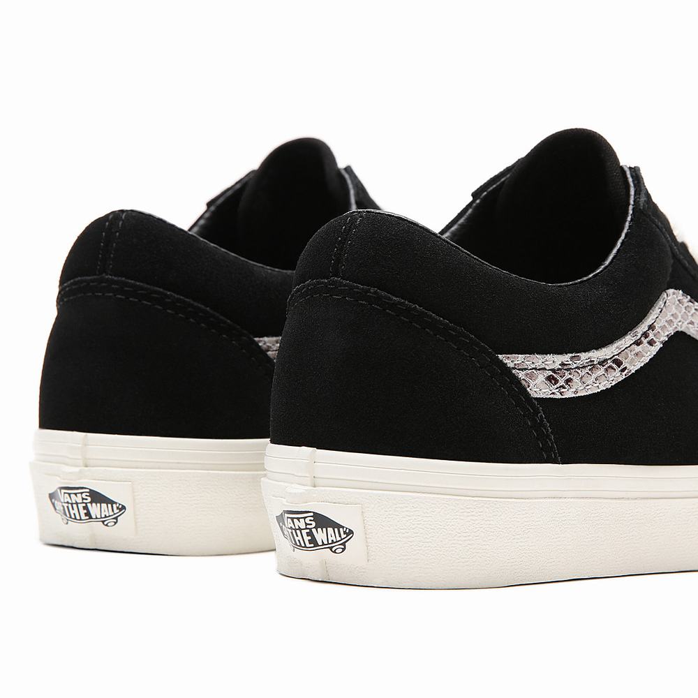 Women's Vans Suede/Snake Old Skool Low Top Shoes Black | USA37089