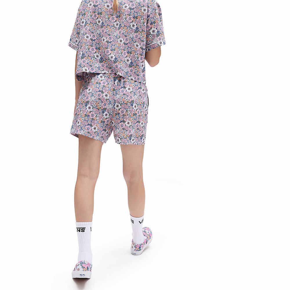 Women's Vans Summer Print Woven Shorts Purple | USA29630