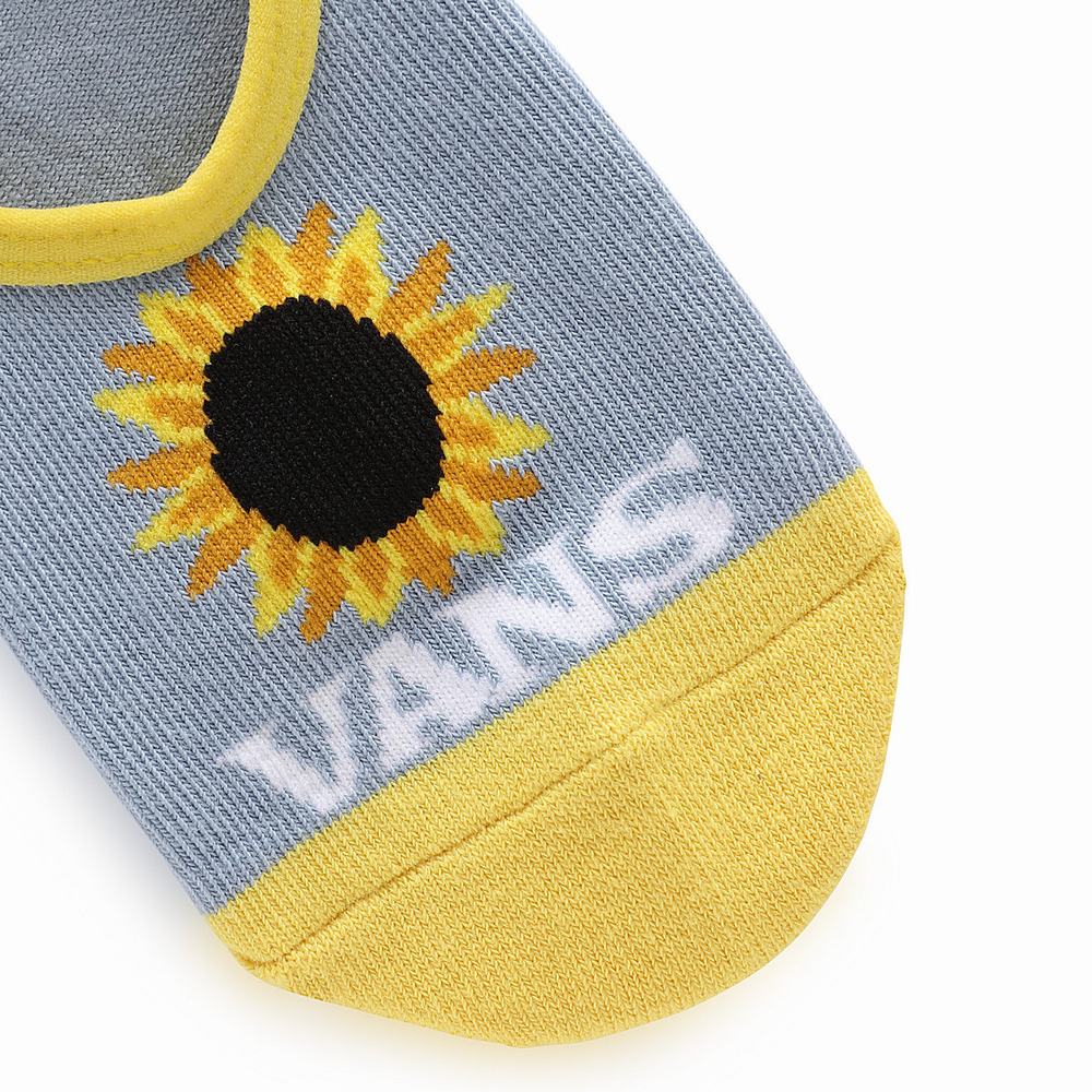 Women's Vans Sunflower Mix Canoodle (3 pairs) Socks Black / White | USA78190