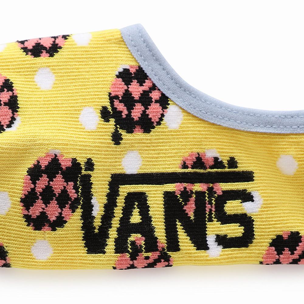 Women's Vans Sunflower Mix Canoodle (3 pairs) Socks Black / White | USA78190