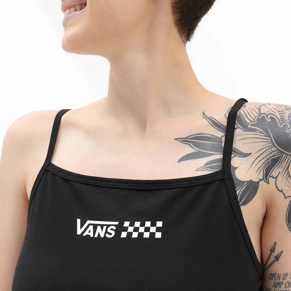 Women's Vans Super Fun Skater Dress Black | USA28167