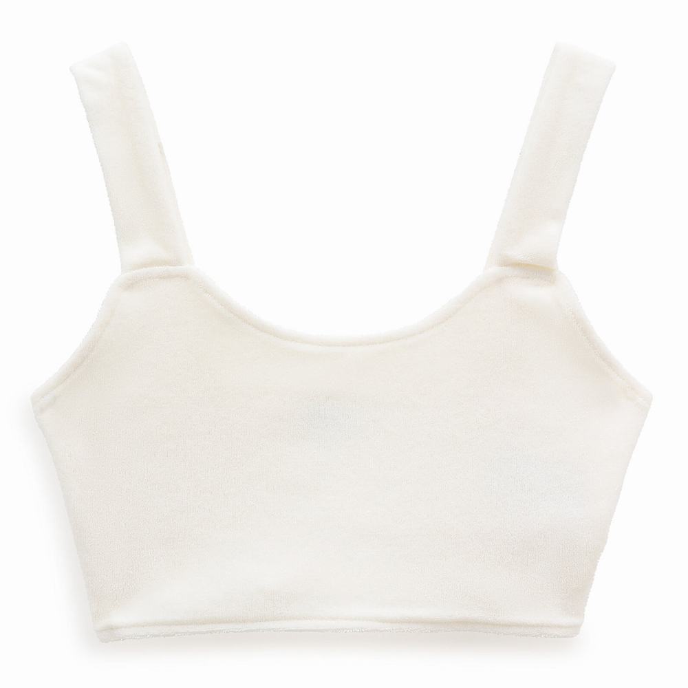 Women's Vans Teri Strappy Bralette T Shirts White | USA12357