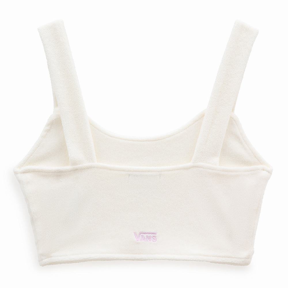 Women's Vans Teri Strappy Bralette T Shirts White | USA12357