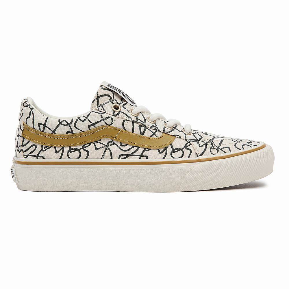 Women's Vans Textured Waves SK8-Low Reissue SF Sneakers Beige | USA14720