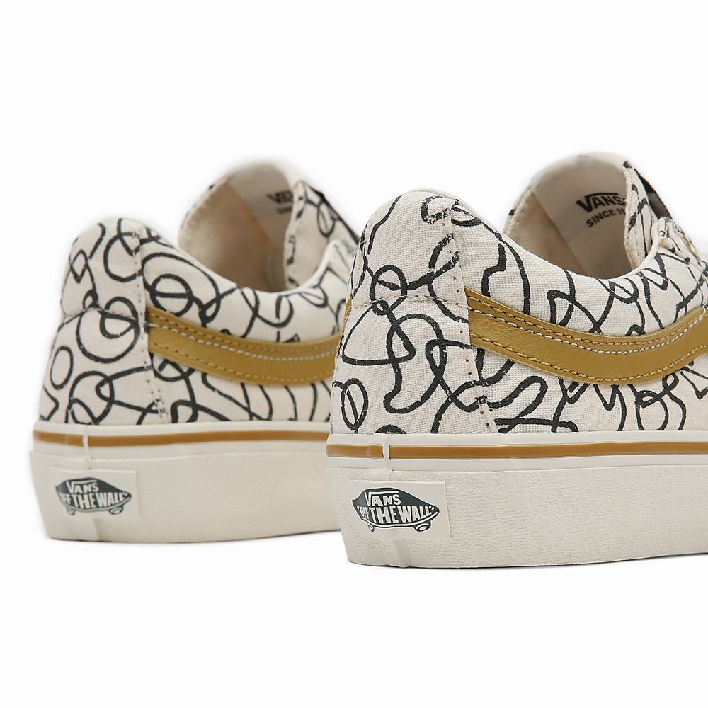 Women's Vans Textured Waves SK8-Low Reissue SF Sneakers Beige | USA14720