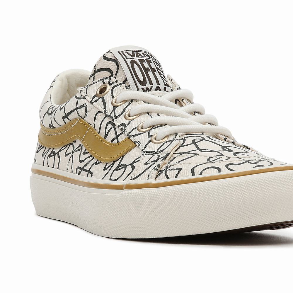 Women's Vans Textured Waves SK8-Low Reissue SF Sneakers Beige | USA14720