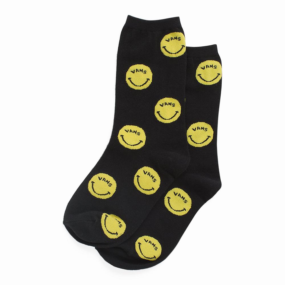 Women\'s Vans Ticker (1 pair) Socks Black / Yellow | USA20186