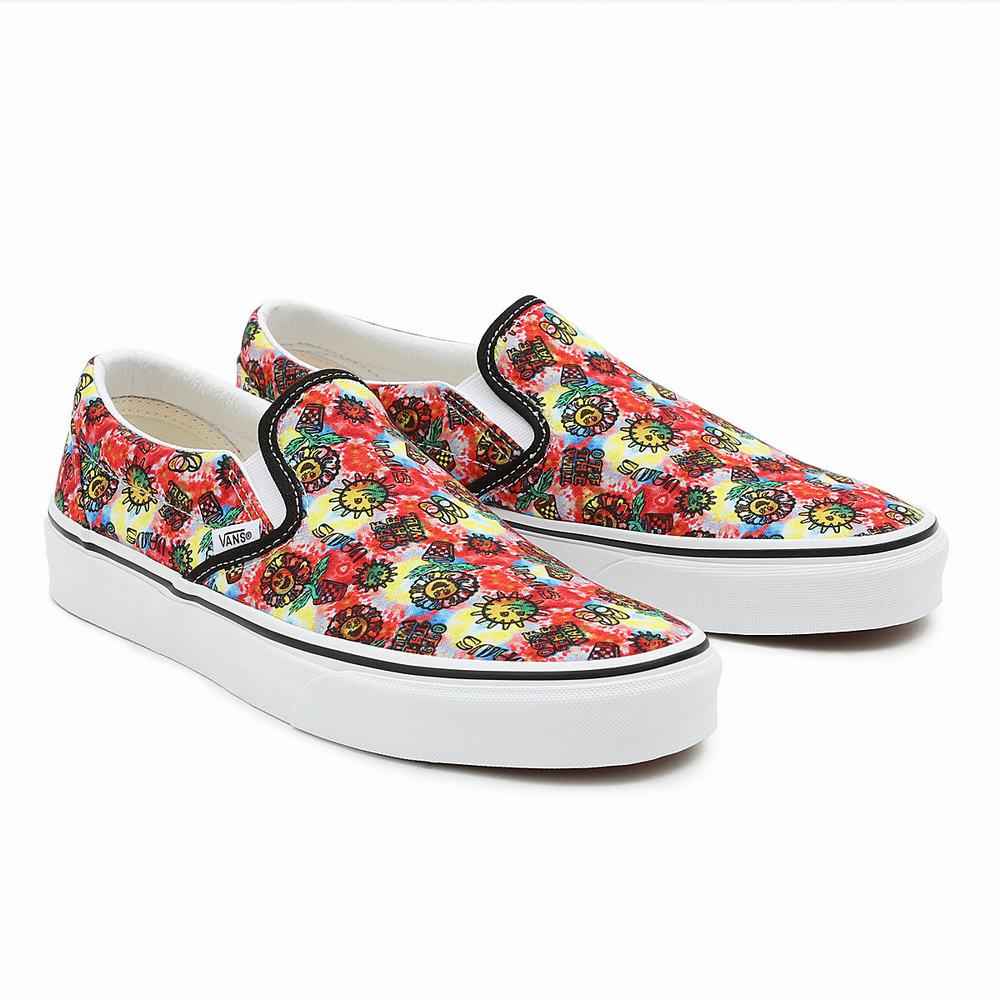 Women\'s Vans Tie Dye Classic Slip On Shoes Multicolor | USA05371