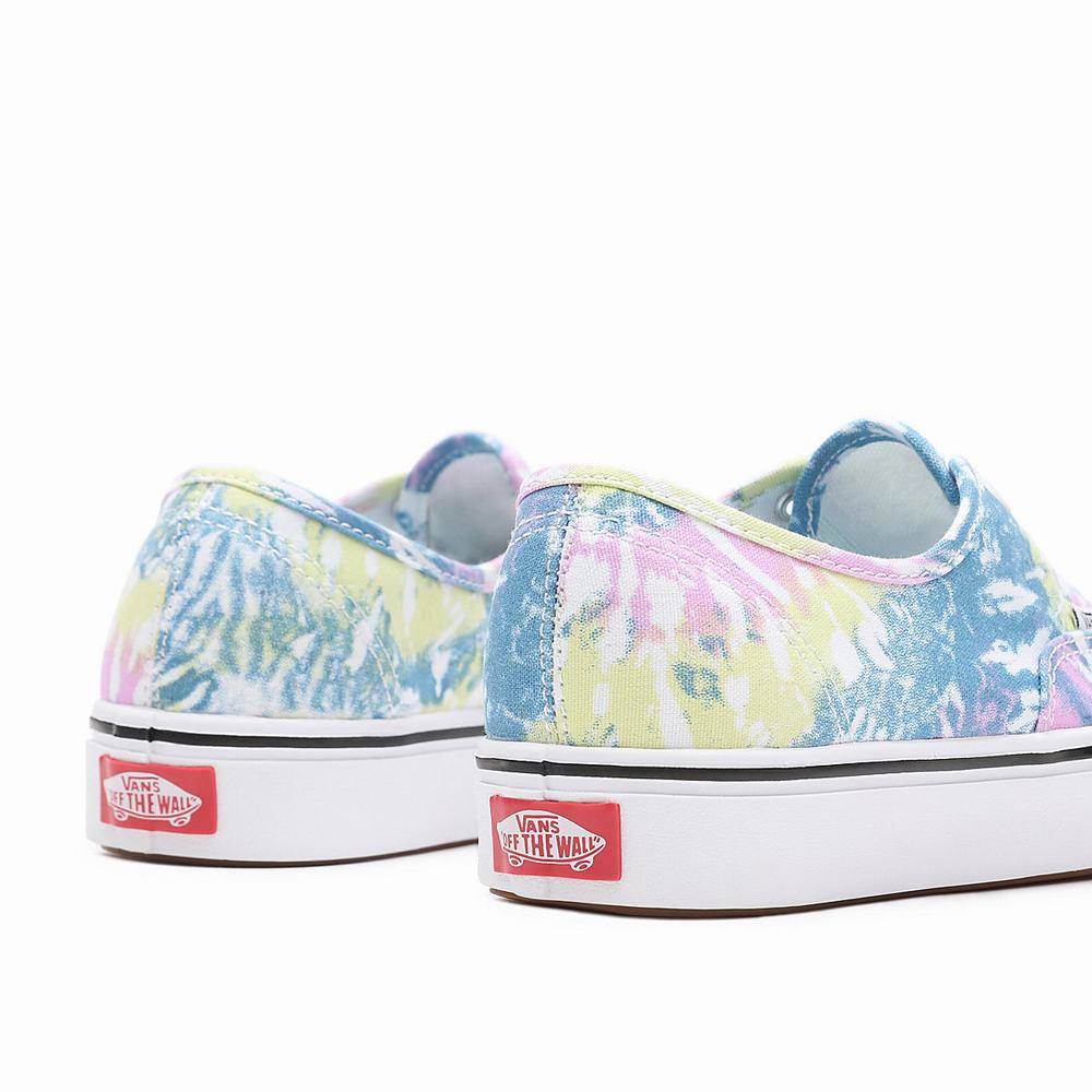 Women's Vans Tie Dye ComfyCush Authentic Sneakers Multicolor | USA57193