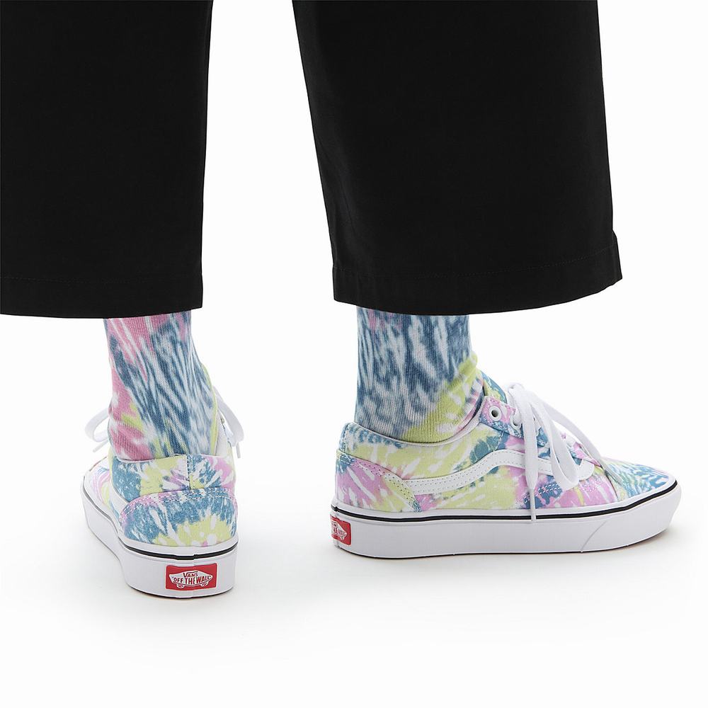 Women's Vans Tie Dye ComfyCush Old Skool Sneakers Multicolor | USA12059